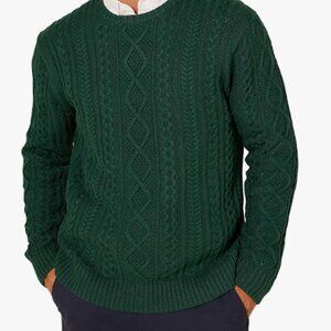 Amazon Essentials Mens Long-Sleeve 100% Cotton Cable Knit Crewneck Sweater XL